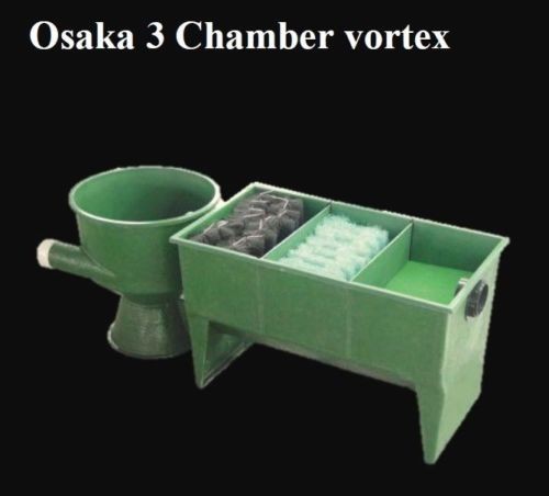 3 Kammern Filter mit Vortex aus GFK incl. Filtermedien
